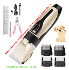 Maquina Corta Pelo Mascota KIT Completo Inalámbrica.